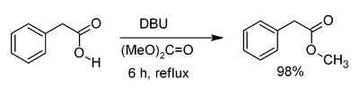 炭酸ジメチル/DBU によるメチル化