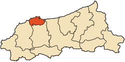 Localização do distrito dentro da província de Jijel