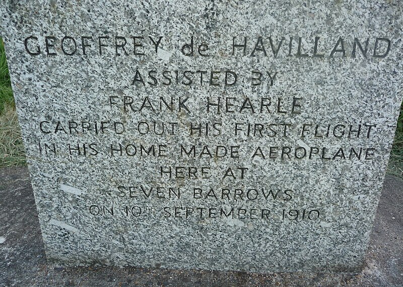 Sir Geoffrey de Havilland 800px-De-havilland-first-flight-memorial-stone