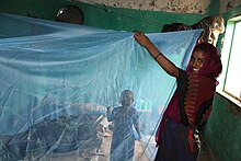 An Ethiopian mother with a long lasting insecticide-treated mosquito net. Distributing Zanzira bed nets in Amhara State (41559680760).jpg