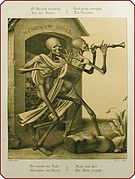Danza macabra, raffigurazione da un manoscritto del 1850