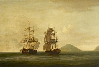 HMS Pearl Capturing the Esperance, 30 September 1780