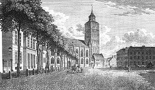 Domshof von 1821 mit Dom und Stadthaus