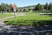 Čeština: Dopravní hřiště v parku Mládí v Prachaticích, jižní Čechy. English: Children's Traffic Playground in the Youth Park in Prachatice. South Bohemian Region, Czechia.