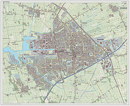 Topografisch kaartbeeld van Drachten, maart 2014 (klik voor vergroting)