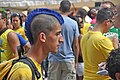 Dude with blue mohawk and yellow t-shirt (New York City - 3 September 2011).jpg