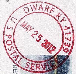 Джудже, Кентъки Postmark.jpg
