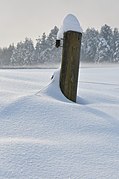 Ebenthal Radsberg Winterlandschaft Weidezaun Pfahl 13022010 1655