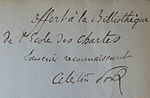 Почерк и подпись Célestin Port