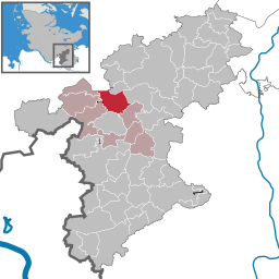 Läget för kommunen Elmenhorst i Kreis Stormarn