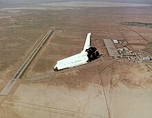 Enterprise makes her approach to land at Edwards during Free Flight 4 Enterprise flies free without tail cone.jpg