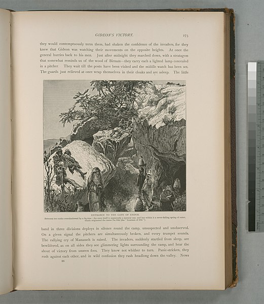 File:Entrance to the cave of Endor. Between two rocks overshadowed by a fig-tree; the cave itself is apparently a natural one, and has within it a never-failing spring of water, which originated (NYPL b10607452-80432).jpg