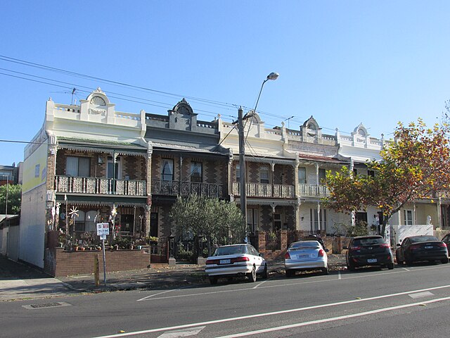 Terraced houses on Napier Street