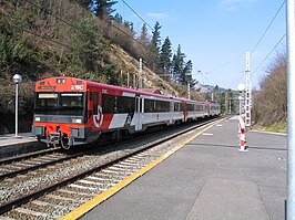 Een trein van de Cercanías in het station Ormáiztegui