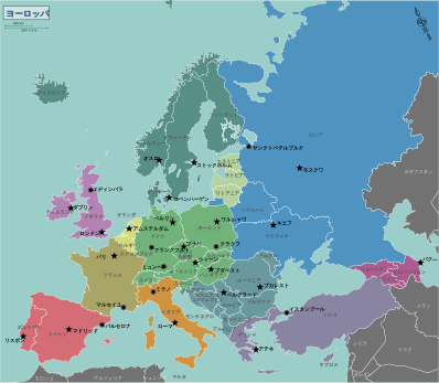 ヨーロッパの地図