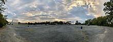 Panoramic view of the parking area and both screens Family Drive-In Theatre panorama 1.jpg