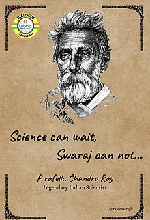 Famous quotes by Indian scientists Prafulla Chandra Ray P C Ray.jpg