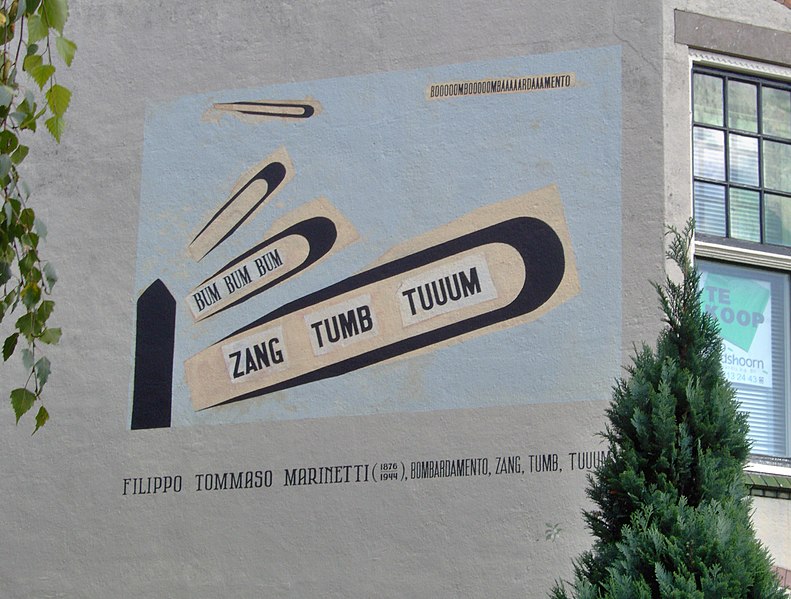 File:Filippo Tommaso Marinetti - Zang tumb tumb - Hoge Rijndijk 8, Leiden.JPG