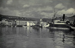 Il porto di Fiume nel 1923.