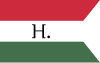 Flag of the Command of a Division of the Hungarian National Army (1919).svg