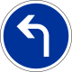 B21c2. Direction obligatoire à la prochaine intersection : à gauche.