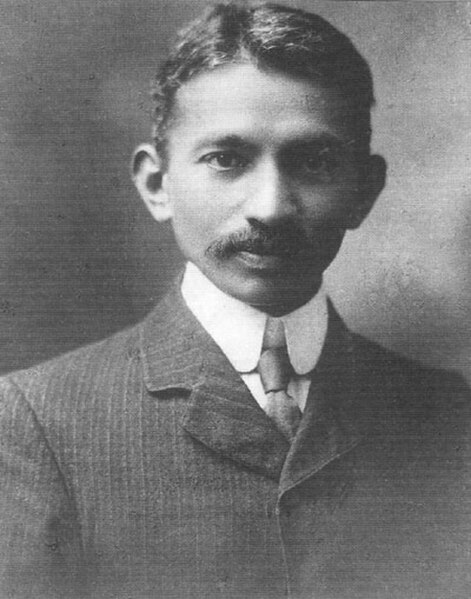 Gandhi in South Africa in about 1906–1909. Referring to his years there, he later wrote: "... I found that even civil disobedience failed to convey th