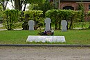 Gedenktafel für tschechische Zwangsarbeiter, auf dem Friedhof