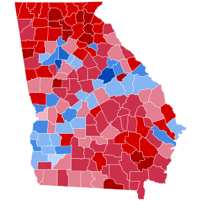 Georgia Presidential Election Results 2012.svg