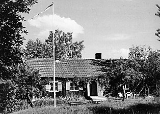 Gladö kvarns kvarnstuga på 1960-talet.