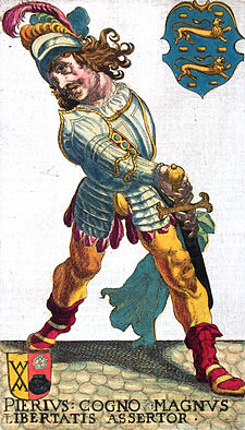 Pier Gerlofs Donia, en una representación muit posterior, de 1622.