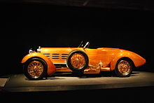 Hispano Suiza H6B Nieuport Tulipwood Torpedo. With wooden body of Virginia tulip. HS 1924 Tulipwood sx.jpg