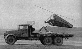 地上試験中のロータシュート Mark III （リングウェイ空軍基地 1942年）