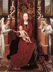 Virgin Enthroned with Child and Two Angels