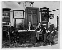 William Owen Smith (third from left) was Attorney General of the provisional government and succeeding Republic of Hawaii. From left to right: Interior Minister James A. King, President Sanford B. Dole, Smith, Finance Minister Peter Cushman Jones. Hawaii Provisional Government Cabinet (PP-28-7-012).jpg