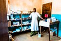 A pharmacist in Lissiete near Mandimba, Niassa Province poses with hospital medication
