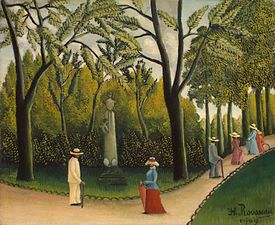 Henri Rousseau, Jardin du Luxembourg. Monument de Chopin (1909), musée de l'Ermitage, Saint-Pétersbourg.