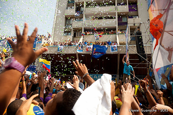 Henrique Capriles in Cumaná, Venezuela, prior to the 2013 presidential elections.