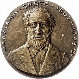 Hermann Grote (1802-1895), Bronzegussmedaille, 1995.jpg
