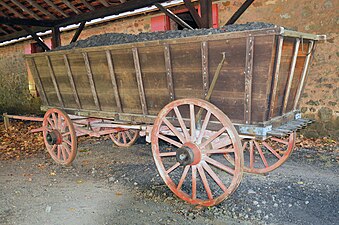 A wagon loaded with coal at Hopewell Furnace