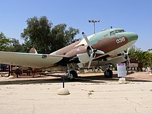 Douglas DC-3 Dakota of the Israeli Air Force. IAF-2014-Museum 0059a-DC3-Dakota-pic1.jpg