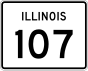 Illinois Route 107 işaretçisi