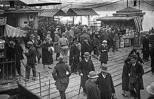 People at the commuter ferry quay of Karakoy in Istanbul in the 1930s Istanbul 1930s.jpg