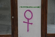 Feminist graffiti in Istanbul.