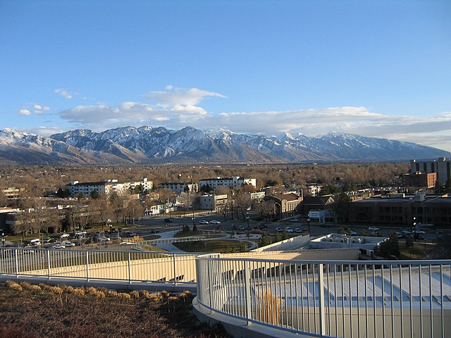 View of the Wasatch Range from the Salt Lake City Public Library, January 2006