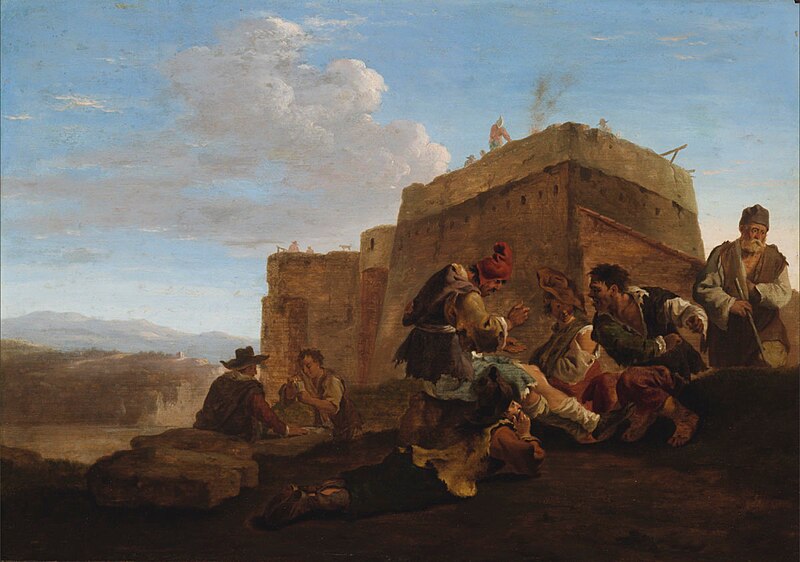 File:Jan Both - Landscape with Morra Players (The Small Limekiln).jpg