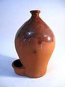 Salt-glazed terracotta jar