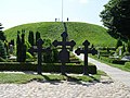 Túmul d'un rei viking a Jelling, Dinamarca.