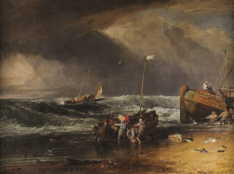 File:Joseph Mallord William Turner - A Coast Scene with Fishermen Hauling a Boat Ashore (1803-1804).jpg