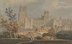 View of Ely Cathedral, J. M. W. Turner (circa 1796), Yale Center for British Art