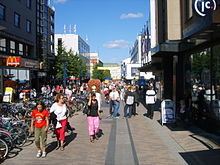 A pedestrian street downtown